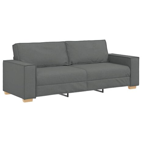 3-zitsbank Donkergrijs 220x78x84 cm Stof 2