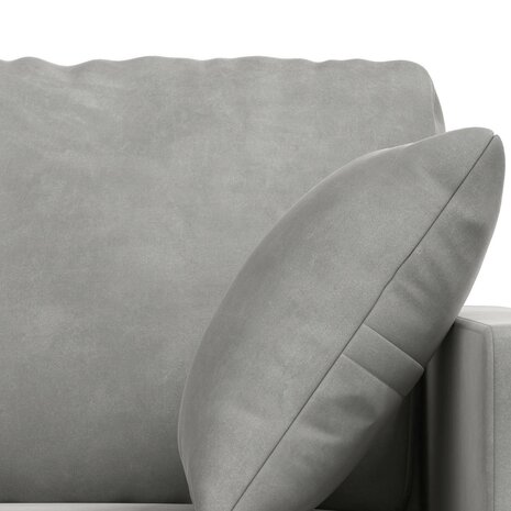 Bankstel 2 pcs Lichtgrijs 138 x 78 x 80 cm Fluweel 6