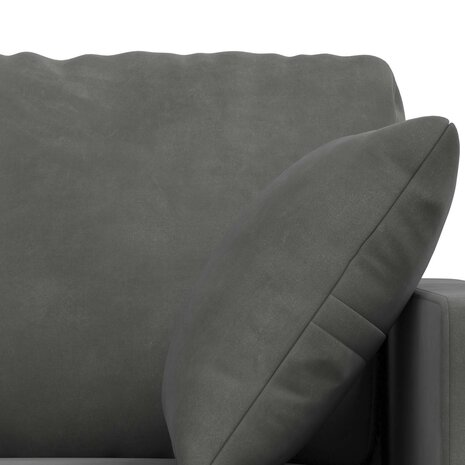 Bankstel 2 pcs Donkergrijs 138 x 78 x 80 cm Fluweel 6
