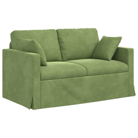 Bankstel 2 pcs Lichtgroen 138 x 78 x 80 cm Fluweel 5