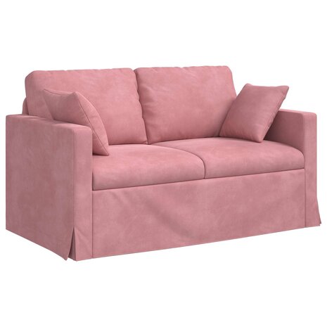 Bankstel 2 pcs Roze 138 x 78 x 80 cm Fluweel 5