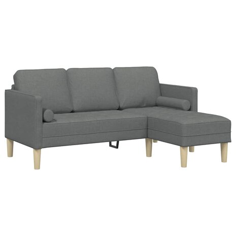 Bankstel met kussen Donkergrijs Polyester 2