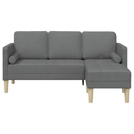 Bankstel met kussen Donkergrijs Polyester 4