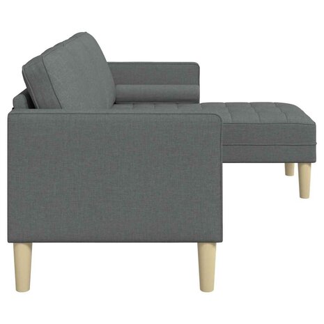Bankstel met kussen Donkergrijs Polyester 5