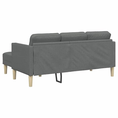 Bankstel met kussen Donkergrijs Polyester 6