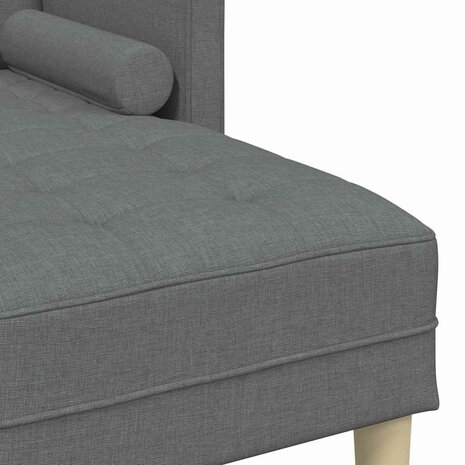 Bankstel met kussen Donkergrijs Polyester 7