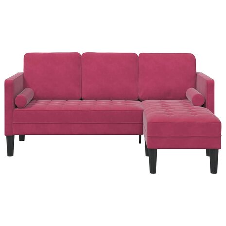 Bankstel met kussen Wijnrood Polyester 4