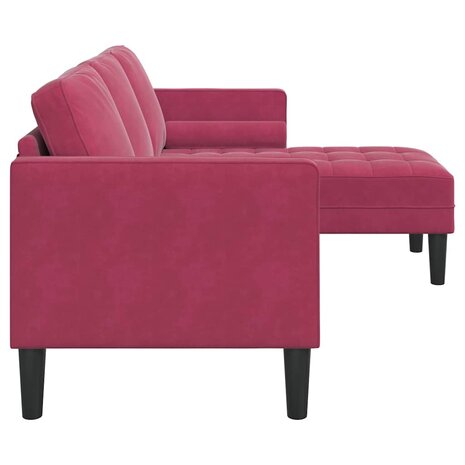 Bankstel met kussen Wijnrood Polyester 5