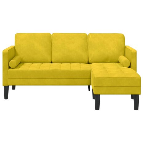 Bankstel met kussen Geel Polyester 4