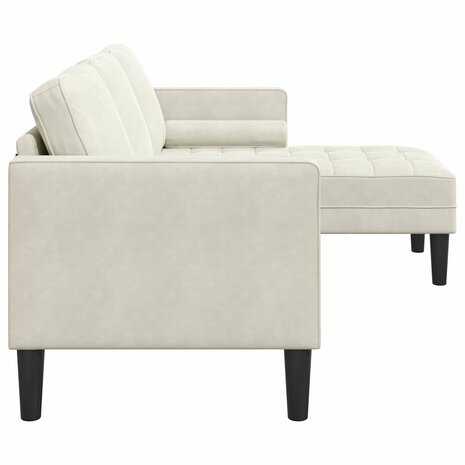 Bankstel met kussen Cr&egrave;me Polyester 5
