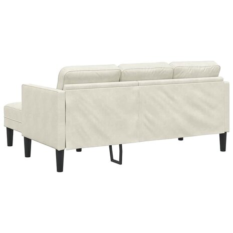 Bankstel met kussen Cr&egrave;me Polyester 6
