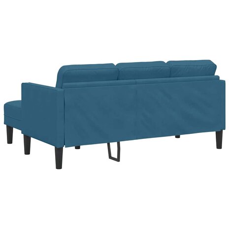 Bankstel met kussen Blauw Polyester 6