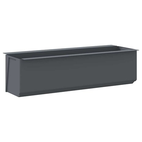 Bloembakken voor europallets 12 st 36x13,5x9,5 cm PP grijs 6