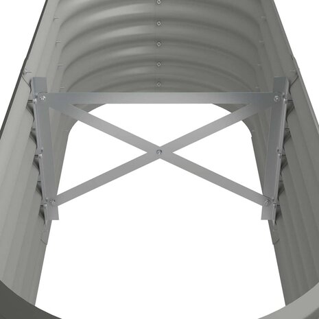 Plantenbak 114x40x36 cm gegalvaniseerd staal grijs 5
