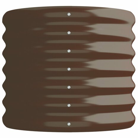 Plantenbak 114x40x36 cm gegalvaniseerd staal bruin 4