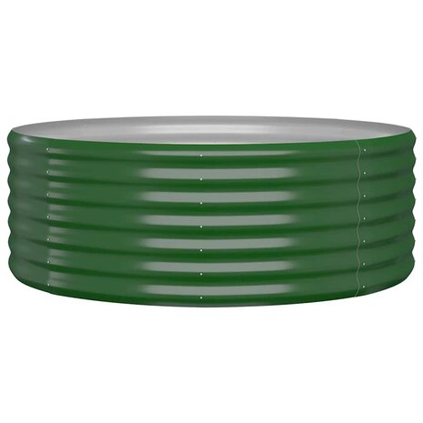 Plantenbak 100x100x36 cm gegalvaniseerd staal groen 2
