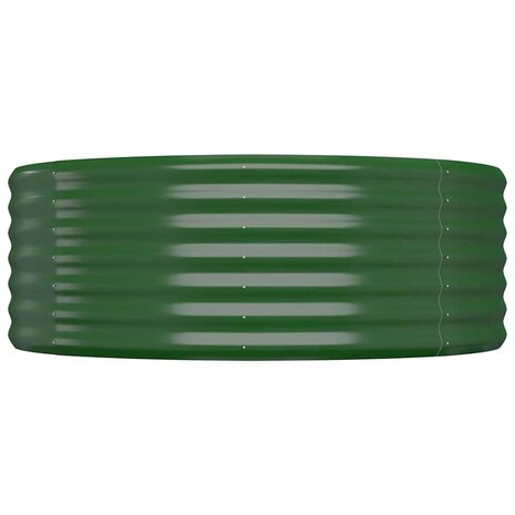 Plantenbak 100x100x36 cm gegalvaniseerd staal groen 3