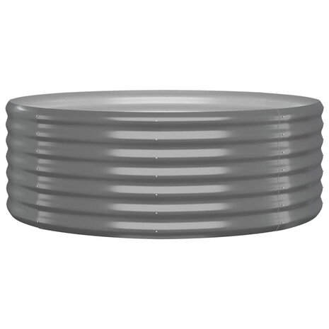 Plantenbak 100x100x36 cm gegalvaniseerd staal grijs 2