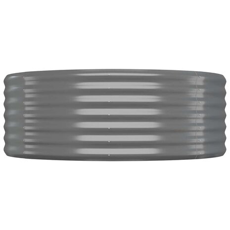 Plantenbak 100x100x36 cm gegalvaniseerd staal grijs 3