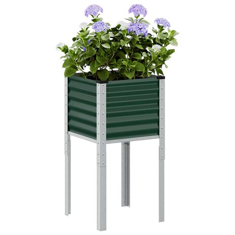 Plantenbak Groen 45x45x88 cm Staal 1