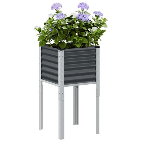Plantenbak Antraciet 45x45x88 cm Staal 1
