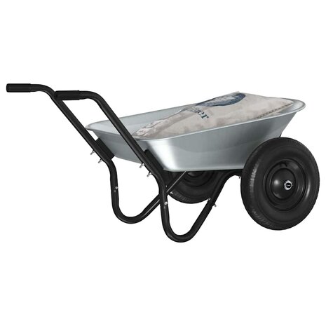 Kruiwagen Zilver en Zwart 124 x 73 x 65 cm Staal 3