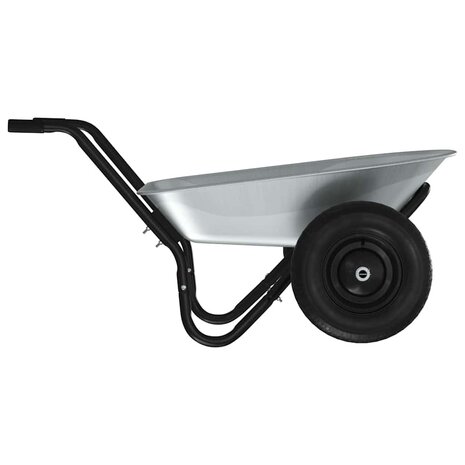 Kruiwagen Zilver en Zwart 124 x 73 x 65 cm Staal 6