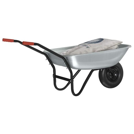 Kruiwagen Zilver en Zwart 133 x 62,5 x 58 cm Staal 3