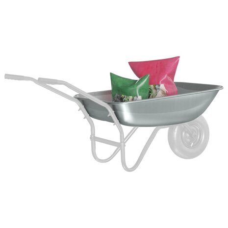 Vervanging voor kruiwagenlade Zilver 80 x 60 x 25 cm Staal 3