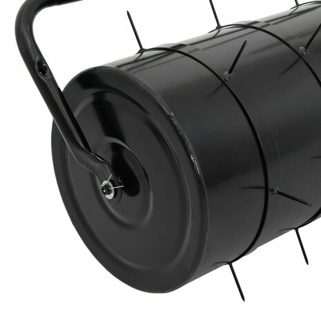 Gazonroller trekbaar met beluchtingsklemmen 63 L ijzer en staal zwart 6