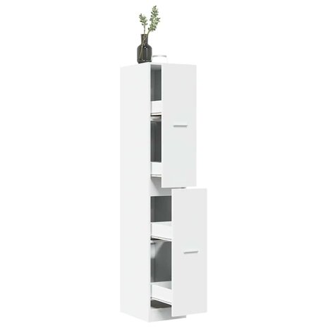 Apothekerskast Wit 30x41x174,5 cm Bewerkt Hout 1