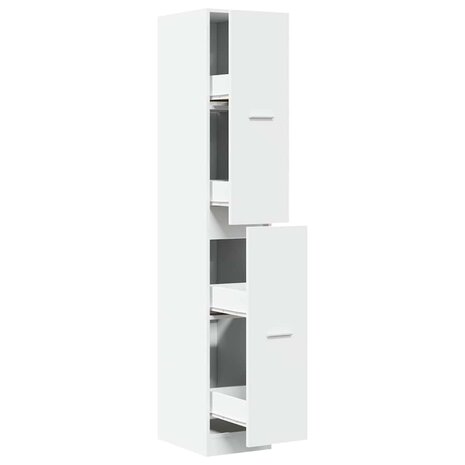 Apothekerskast Wit 30x41x174,5 cm Bewerkt Hout 2