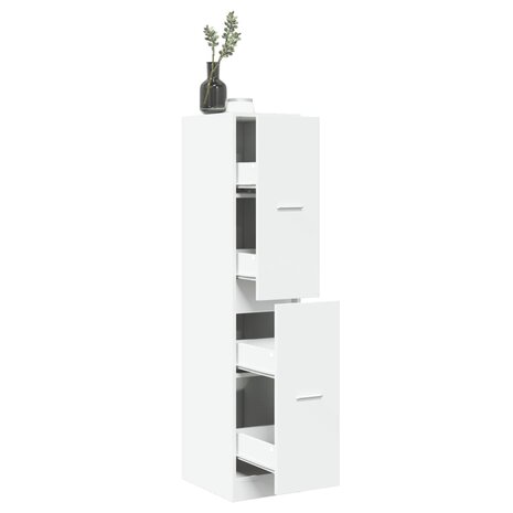Apothekerskast Wit 30x41x144,5 cm Bewerkt Hout 1