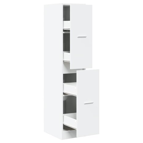 Apothekerskast Wit 30x41x144,5 cm Bewerkt Hout 2