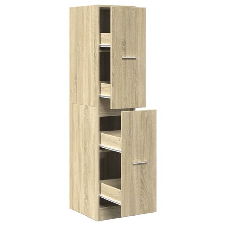 Apothekerskast Sonoma eiken 30x41x144,5 cm bewerkt hout 2