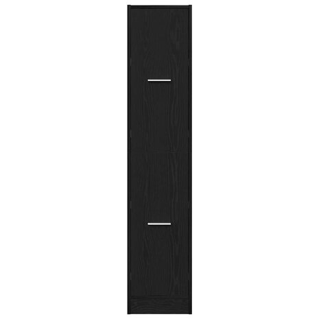 Apothekerskast Zwart Eiken 30x41x144,5 cm Bewerkt Hout 6