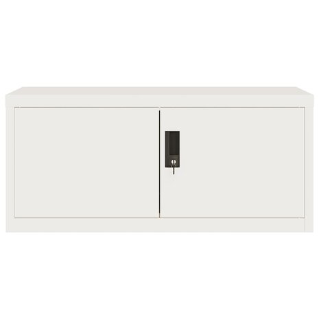 Archiefkast 90x40x110 cm staal wit 4