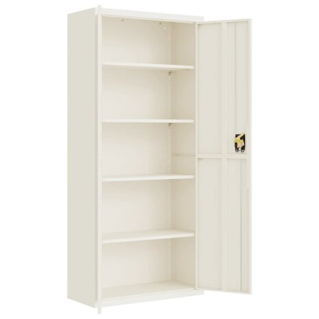 Archiefkast 90x40x240 cm staal wit 9
