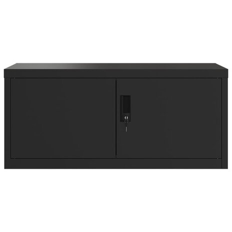 Archiefkast 90x40x130 cm staal zwart 4
