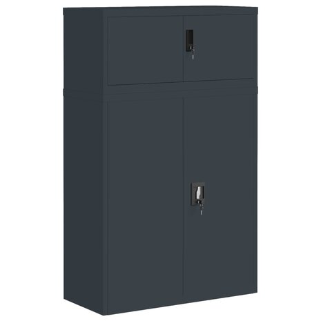 Archiefkast 90x40x145 cm staal antracietkleurig 2