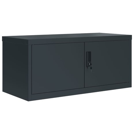 Archiefkast 90x40x240 cm staal antracietkleurig 3