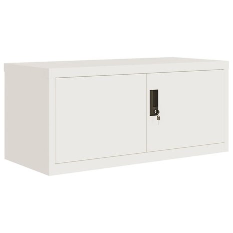 Archiefkast 90x40x40 cm staal wit 2