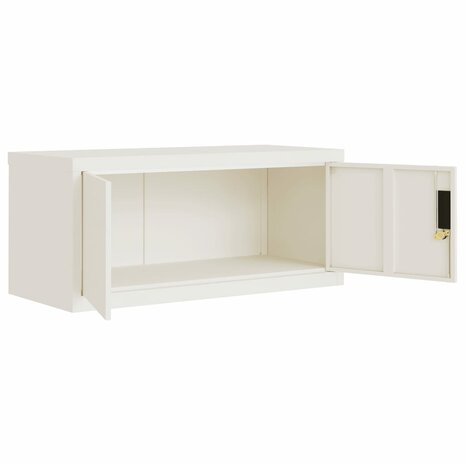 Archiefkast 90x40x40 cm staal wit 4