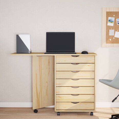 Rolkast met Bureau MOSS Heldere Vernis 105,5 x 39 x 74,5 cm 3