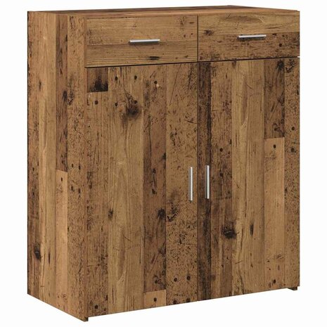 Opbergkast met lade Oud hout 80 x 42,5 x 93,5 cm Bewerkt hout 2