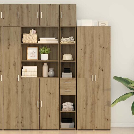 Opbergkast met lade 2 pcs Artisan Eiken 30 x 42,5 x 225 cm 1