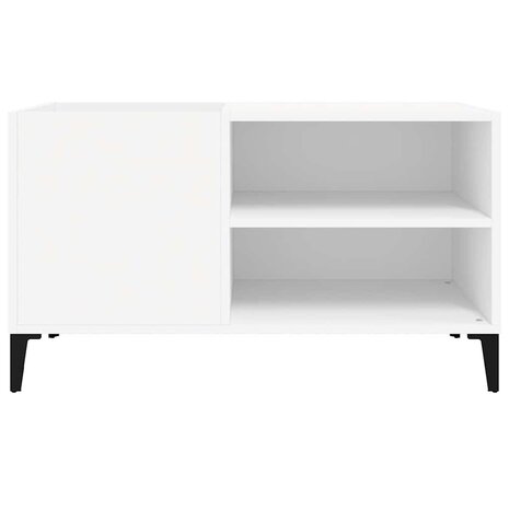 Platenkast 84,5x38x48 cm bewerkt hout wit 5