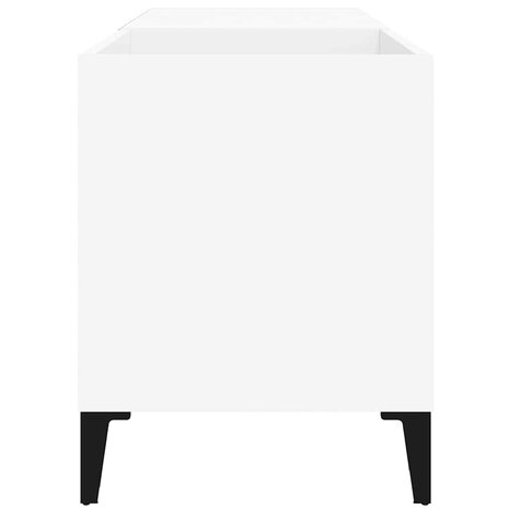 Platenkast 84,5x38x48 cm bewerkt hout wit 6