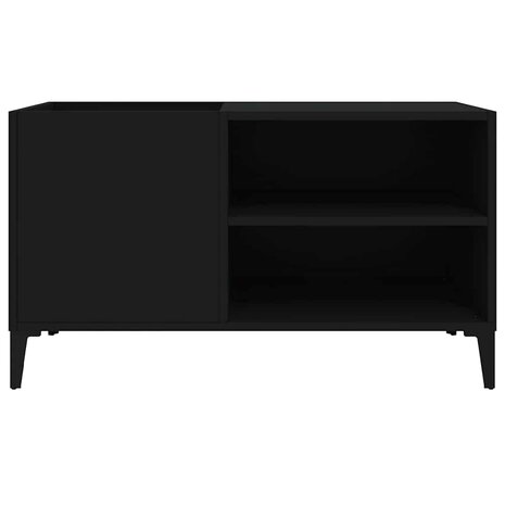 Platenkast 84,5x38x48 cm bewerkt hout zwart 5