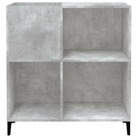 Platenkast 84,5x38x89 cm bewerkt hout betongrijs 5